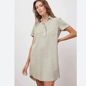 Rails Valerie Pistachio Acid Wash Shirt Dress